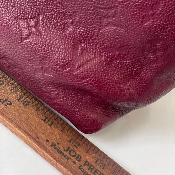LOUIS VUITTON Metis Hobo Monogram Empreinte Leather Tote Dark Burgundy Authentic - Picture 16 of 16